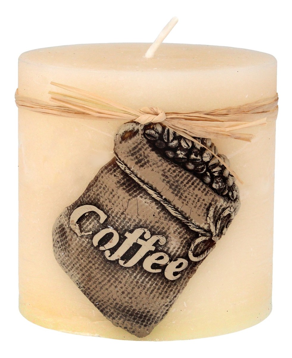 Świeca ozdobna Coffee - walec mały