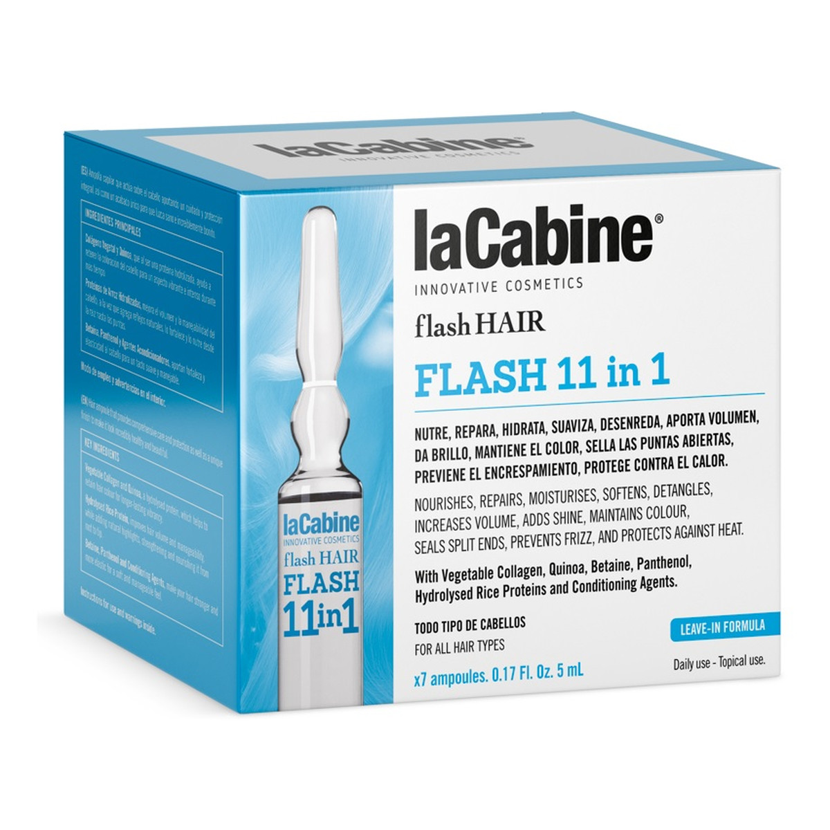 La Cabine Flash 11 in 1 ampułki do włosów 7x 5ml