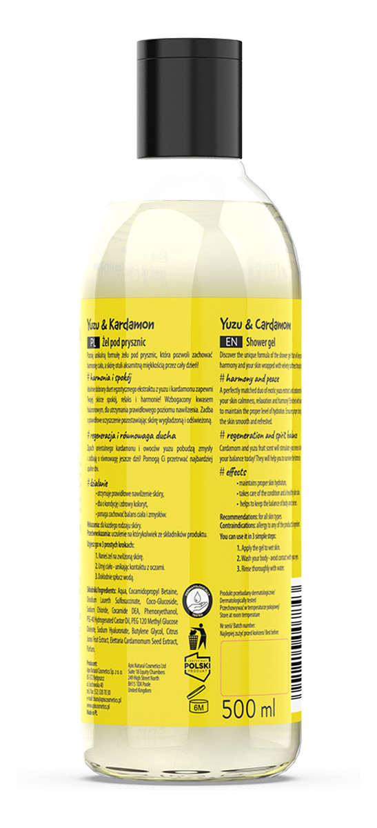 Żel pod prysznic yuzu i kardamon