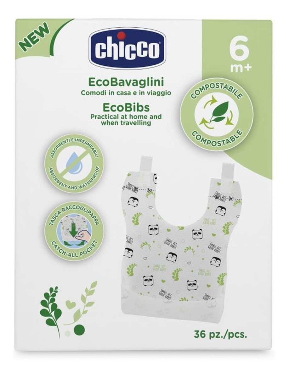 Śliniaczki jednorazowe kompostowalne 36szt