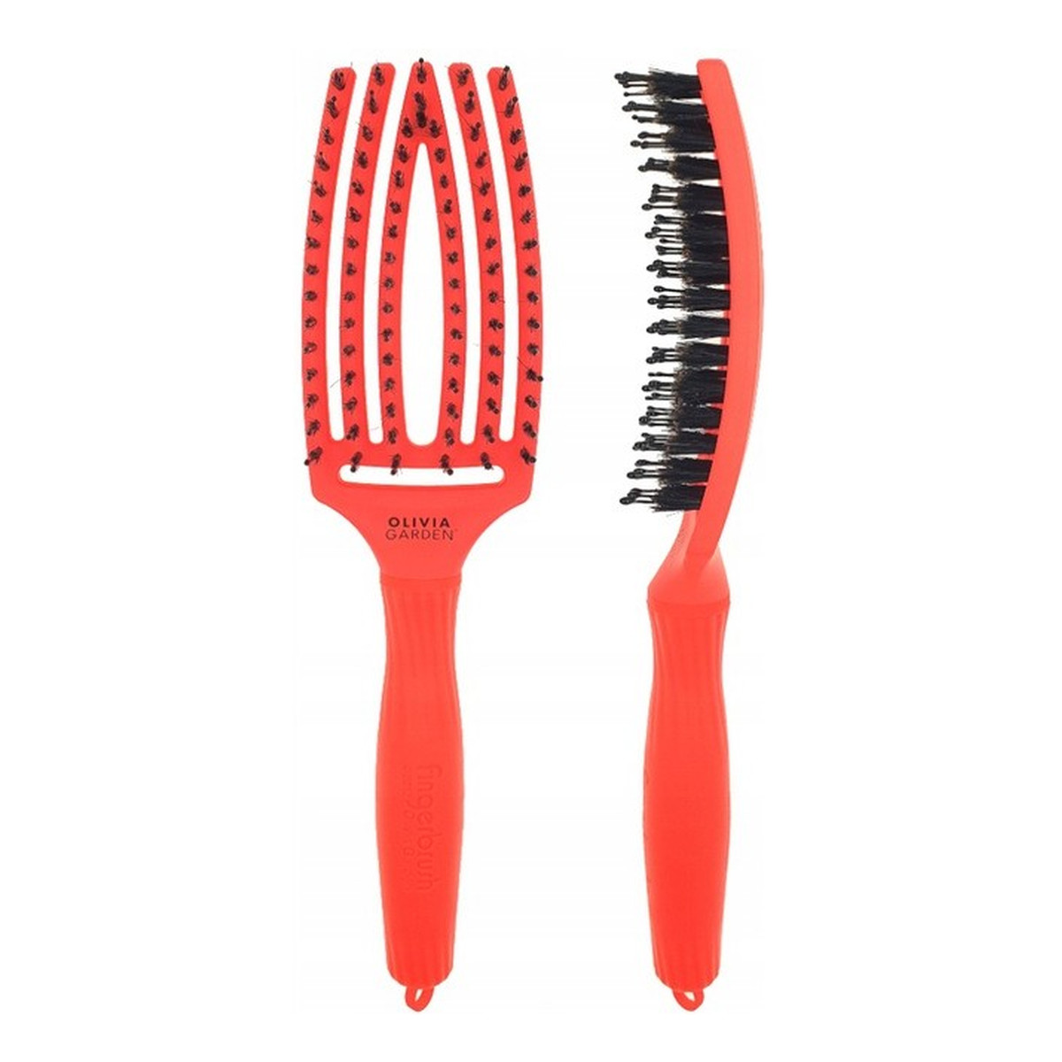 Olivia Garden Fingerbrush Fingerbrush Combo Medium Szczotka do Rozczesywania Włosów i Masażu Neon Orange