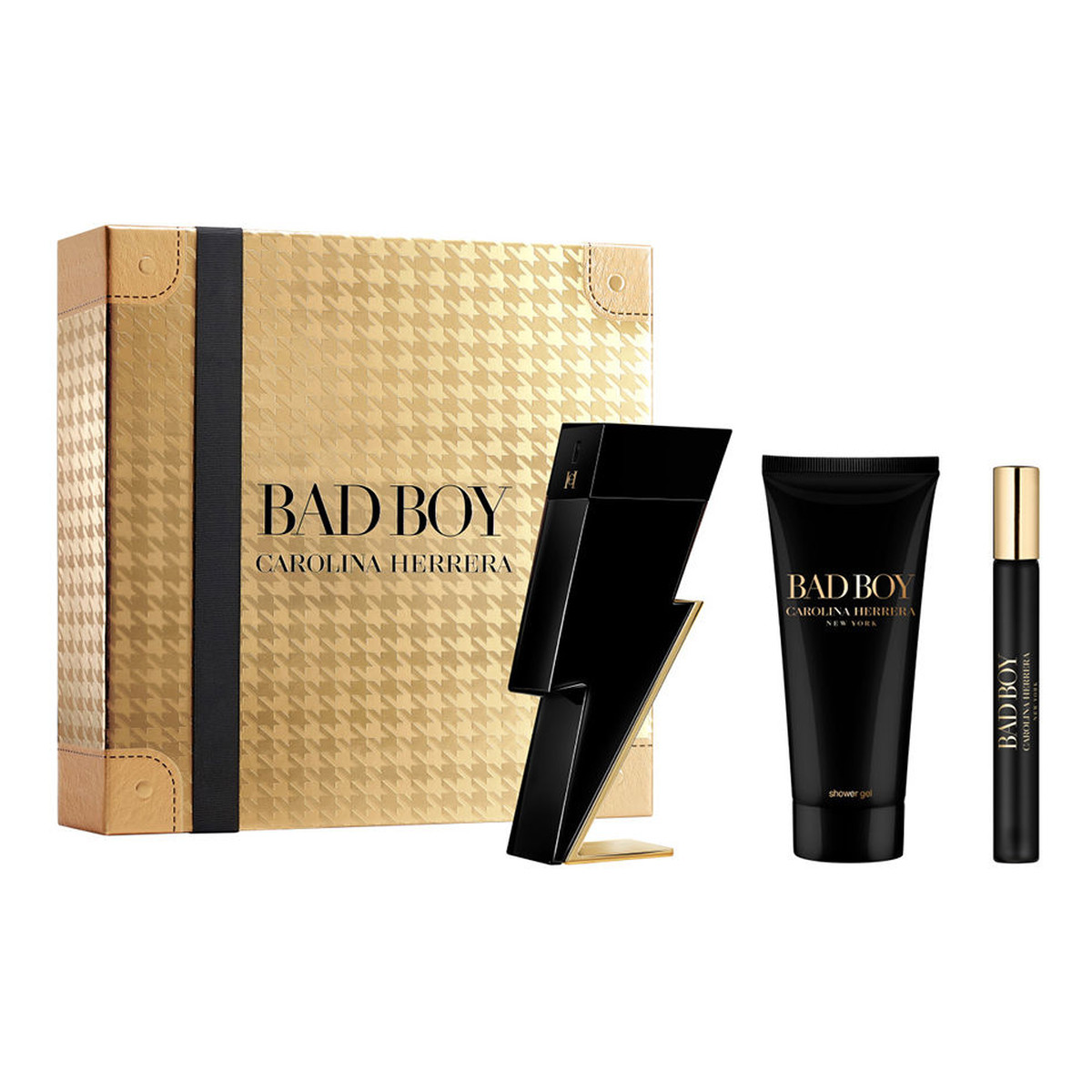 Carolina Herrera Bad Boy zestaw woda toaletowa spray 100ml + żel pod prysznic 100ml + miniatura wody toaletowej 10ml