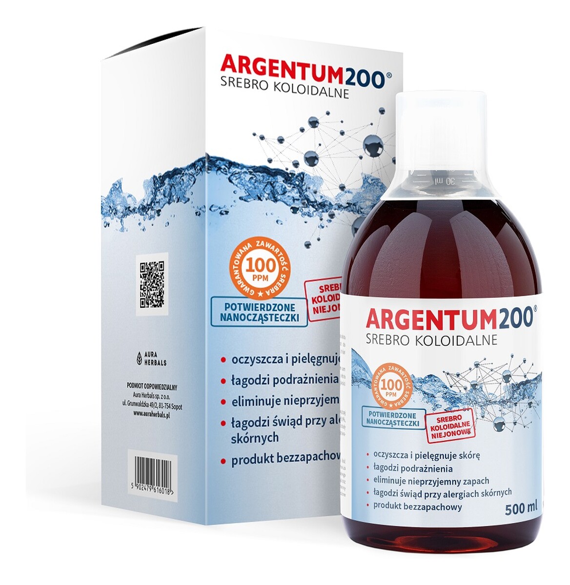 Aura herbals_argentum200 sebro koloidalne 100ppm tonik