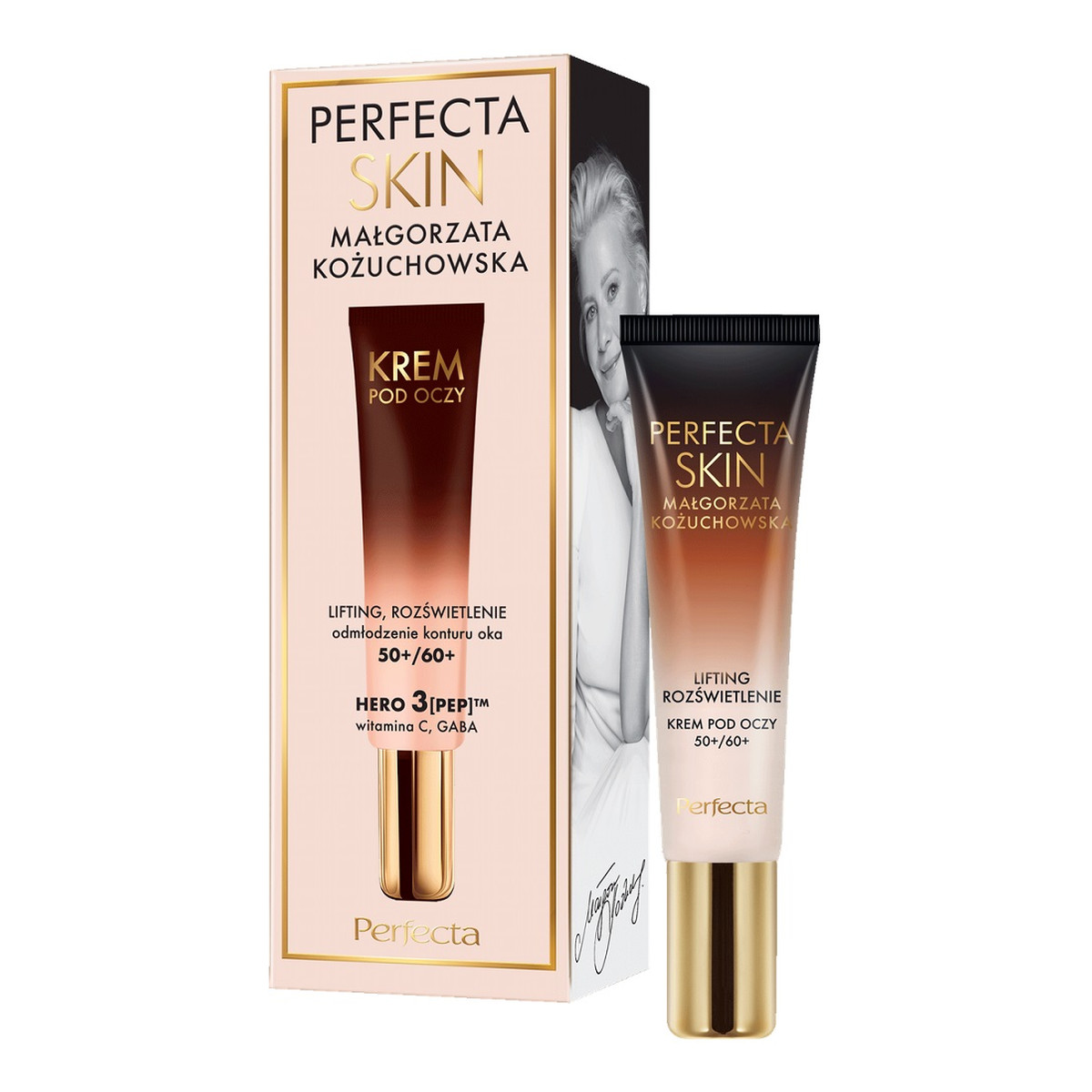 Perfecta Skin Małgorzata Kożuchowska liftingująco-rozświetlający Krem pod oczy i na powieki 50+/60+ 15ml