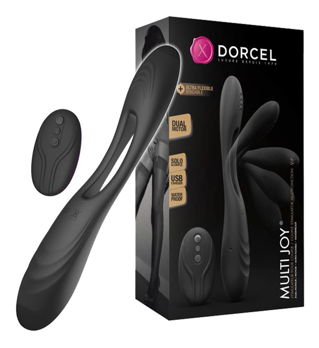 Mutli joy wibrator wielofunkcyjny dla par czarny
