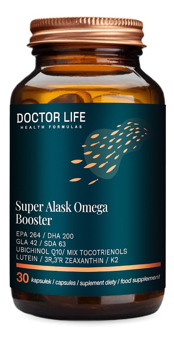 Super alask omega booster suplement diety wspierający serce i zmniejszający stany zapalne 30 kapsułek