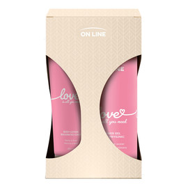 Zestaw prezentowy love is all you need (żel pod prysznic 500ml + balsam do ciała 250ml)