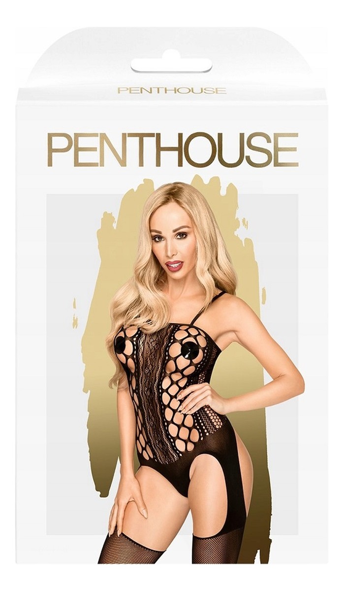 Bomb squad zmysłowe bodystocking black xl