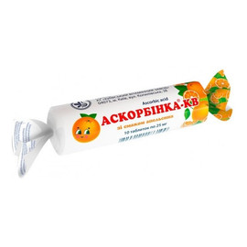 Kwas askorbinowy (witamina c) z cukrem o smaku pomarańczowym 10 tabl.