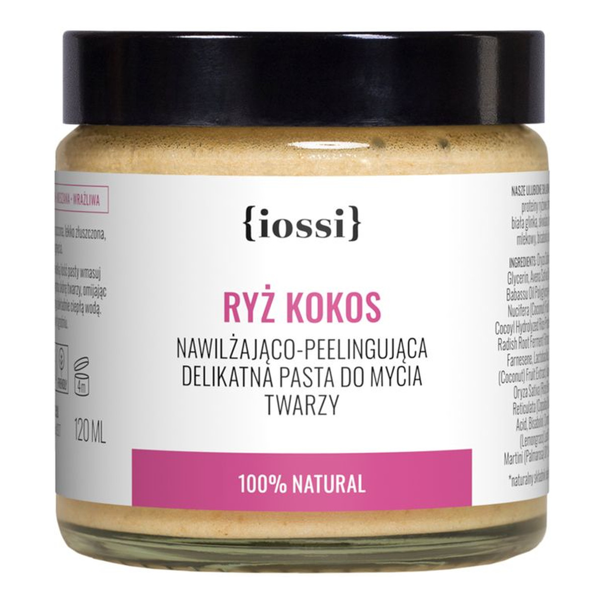 Iossi Ryż i Kokos Pasta Do Mycia Twarzy Nawilżająco-Peelingująca 120ml