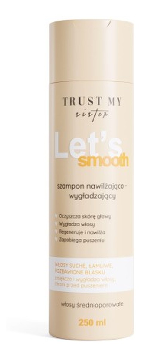 Smooth Szampon Do Włosów Średnioporowatych Nawilżająco-Wygładzający