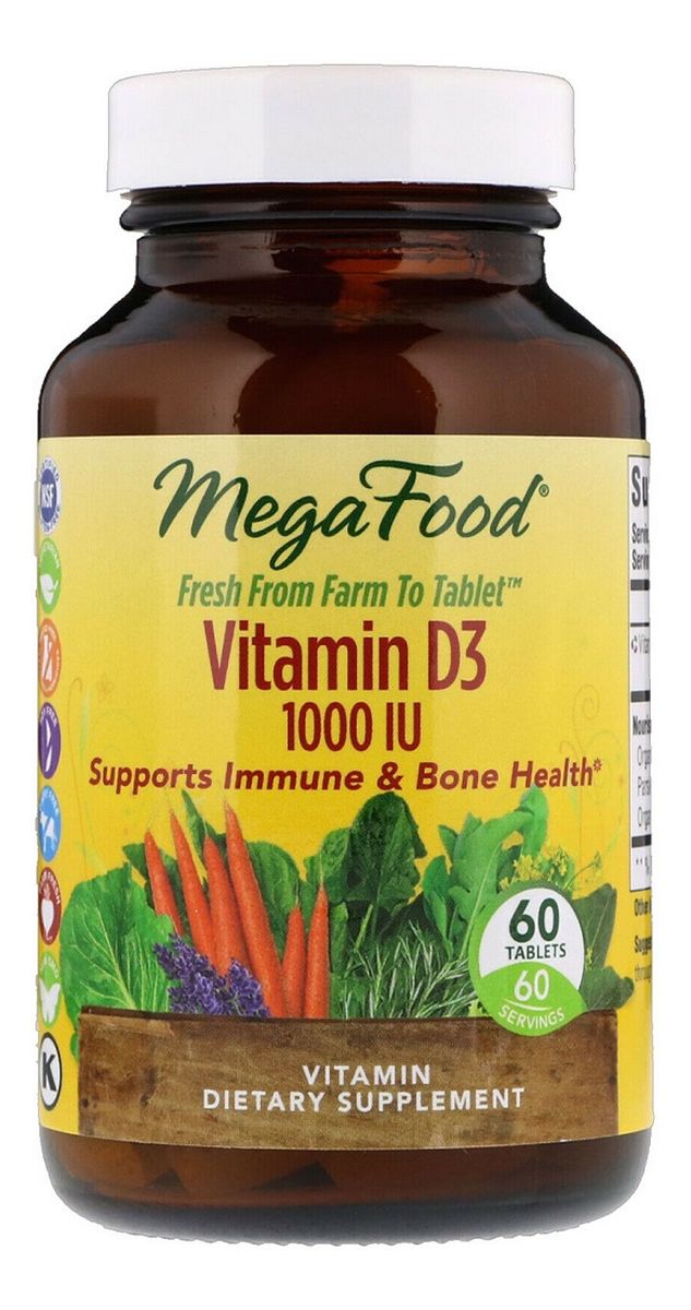 Vitamin d3 1000 iu witamina d3 suplement diety 60 tabletek