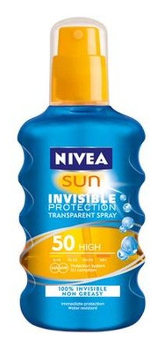 Przezroczysty Spray Ochronny SPF50