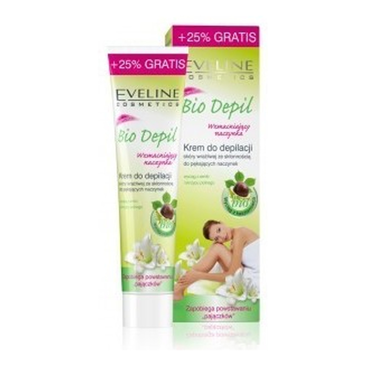 Eveline Bio Depil Krem Do Depilacji Kasztan Skóra Naczynkowa 125ml