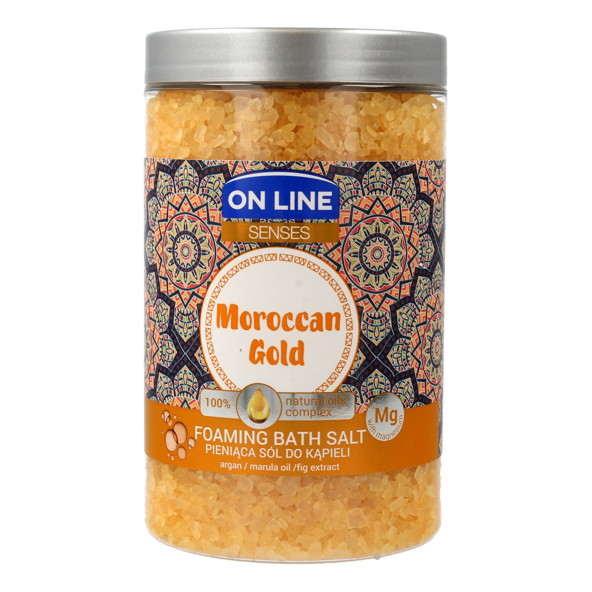 On Line Senses Pieniąca Sól do kąpieli Moroccan Gold 480ml