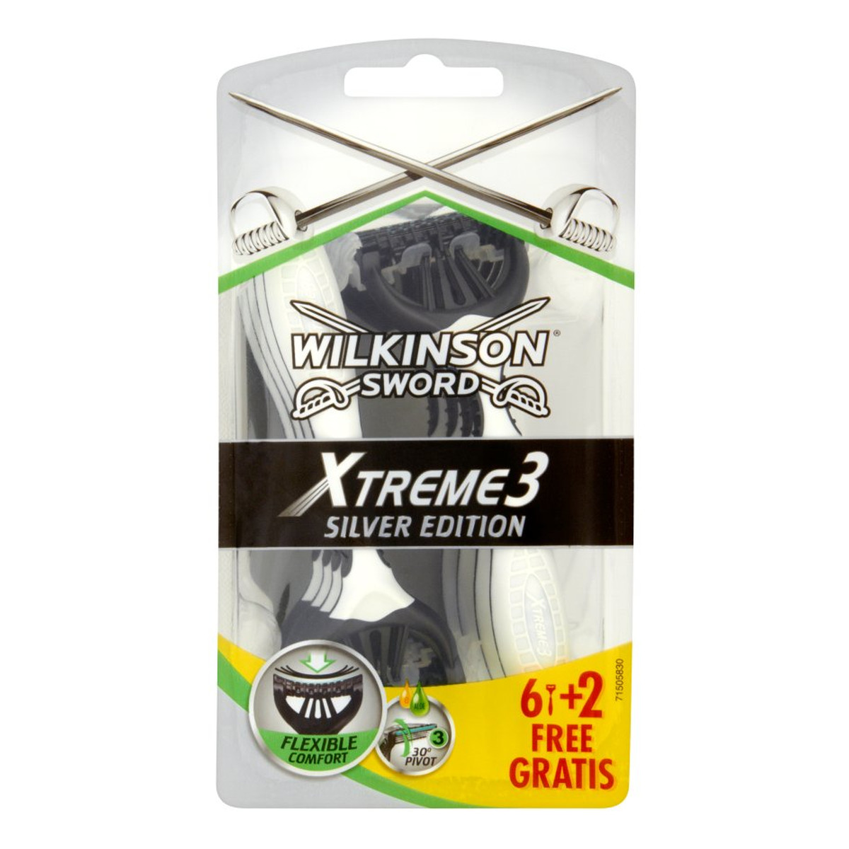 Wilkinson Xtreme3 Silver Edition Jednorazowe maszynki do golenia 8szt