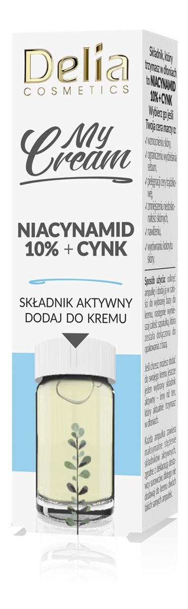 Składnik aktywny Niacynamid 10% Cynk