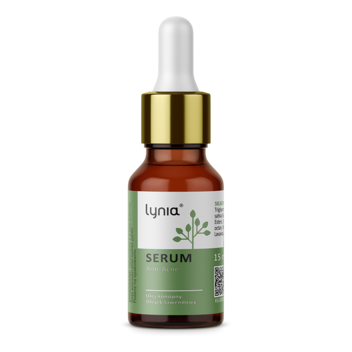 Lynia Serum Anti-Acne z olejem konopnym i olejkiem lawendowym 15ml