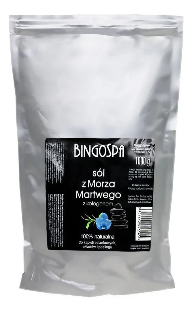 Sól z Morza Martwego kolagenem 100% naturalna - Dead sea salt with collagen natural 1 kg