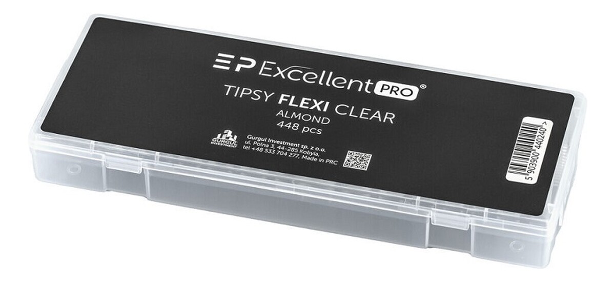 Tipsy flexi clear almond tunelowe tipsy bez kieszonek z wyprofilowaną krzywą c w kształcie migdała 448szt