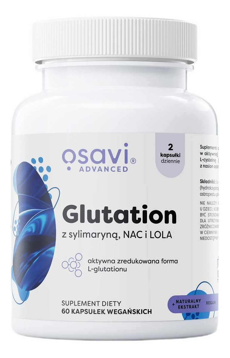 Glutation z sylimaryną NAC i LOLA 60 kapsułek