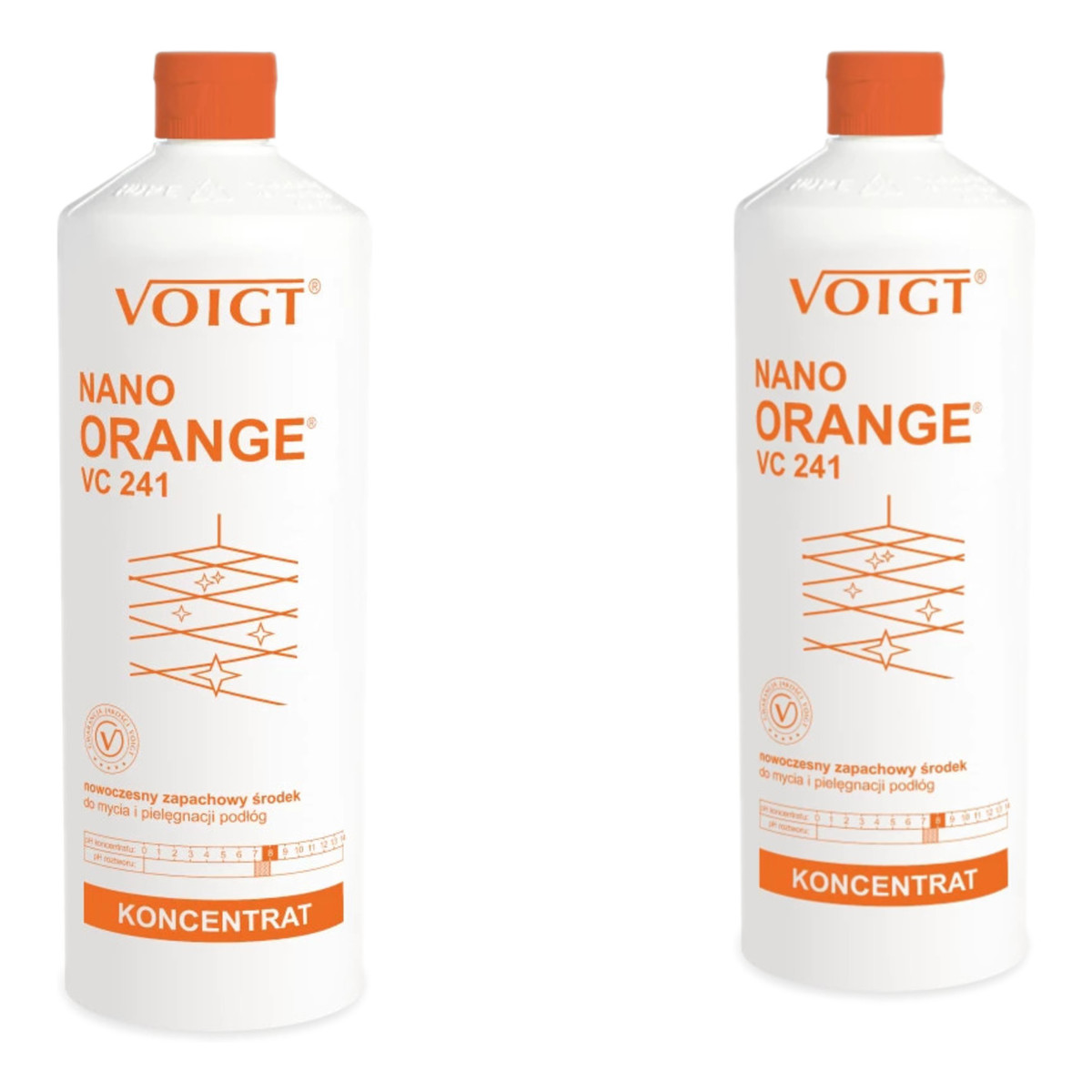 Voigt Nano Orange Nowoczesny zapachowy środek do mycia i pielęgnacji podłóg VC241 2x1L