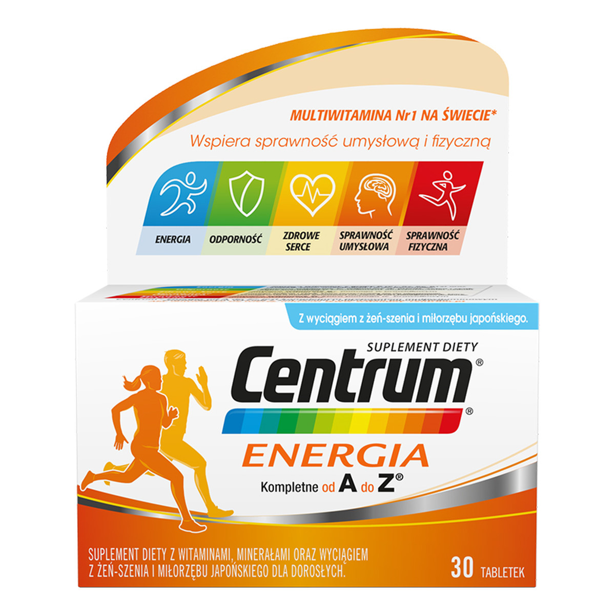 Centrum Energia witaminy z wyciągiem z żeń-szenia suplement diety 30 tabletek