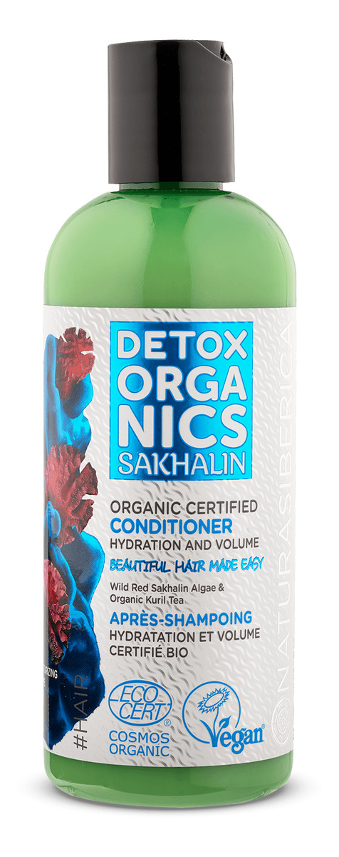 Organiczna Odżywka do włosów nawilżająca i zwiększająca objętość Detox Organics Sakhalin