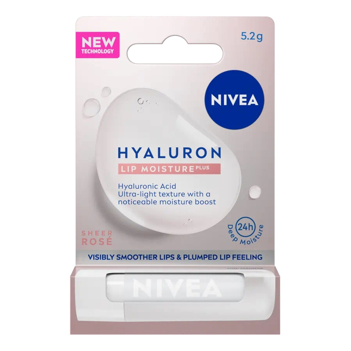 Nivea Hyaluron Lip Moisture Plus nawilżający Balsam do ust rose 5,2 g 5.2g