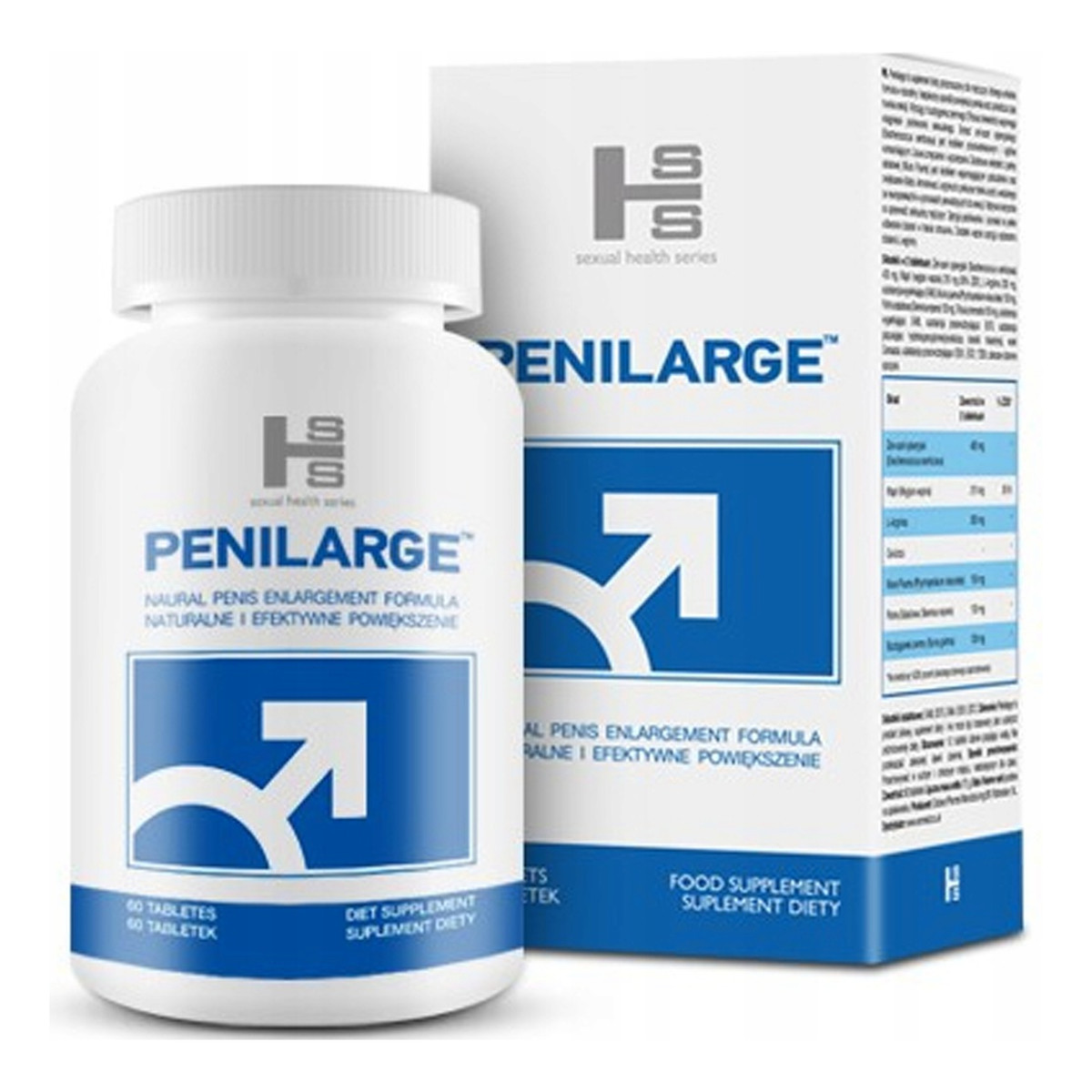 Sexual Health Series Penilarge suplement diety na powiększenie penisa 60 tabletek