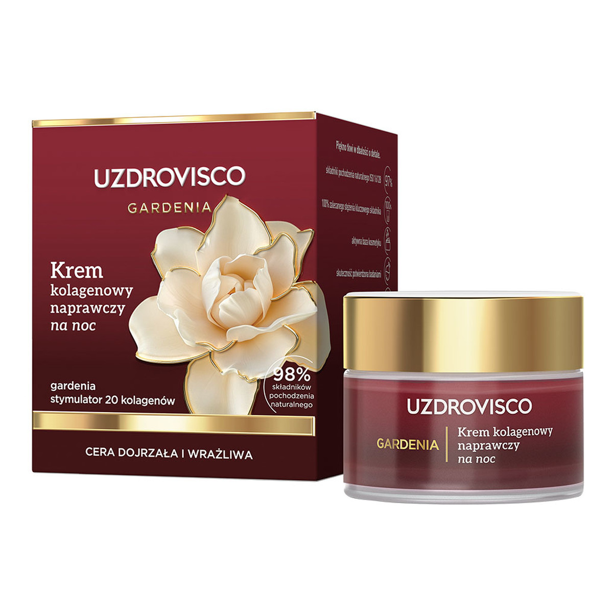 Uzdrovisco Gardenia Krem kolagenowy naprawczy na noc 50ml