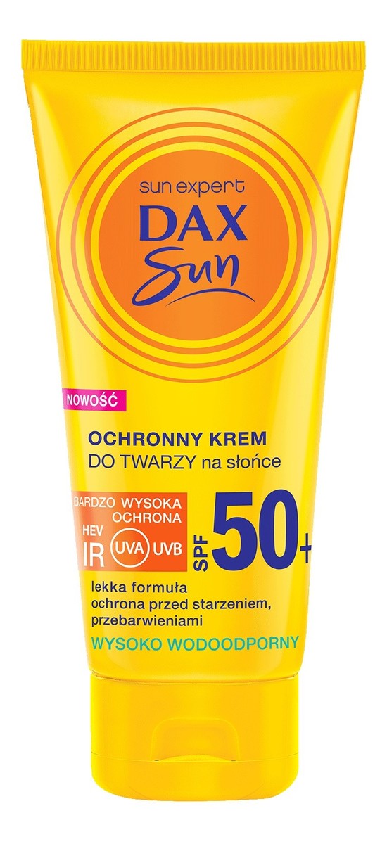 Ochronny Krem do twarzy na słońce - przeciwstarzeniowy SPF 50+