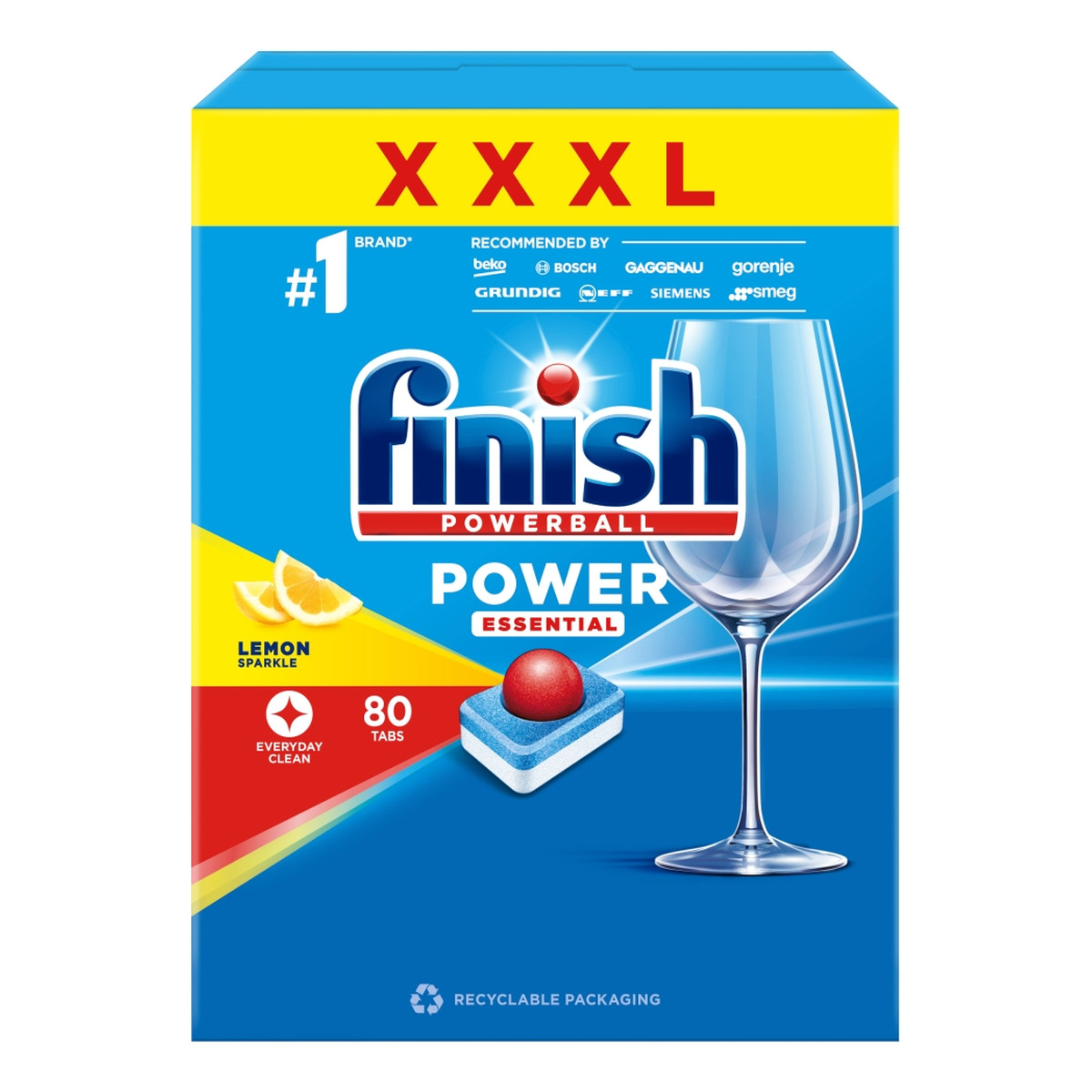 Finish Power essential tabletki do zmywarki lemon 80szt