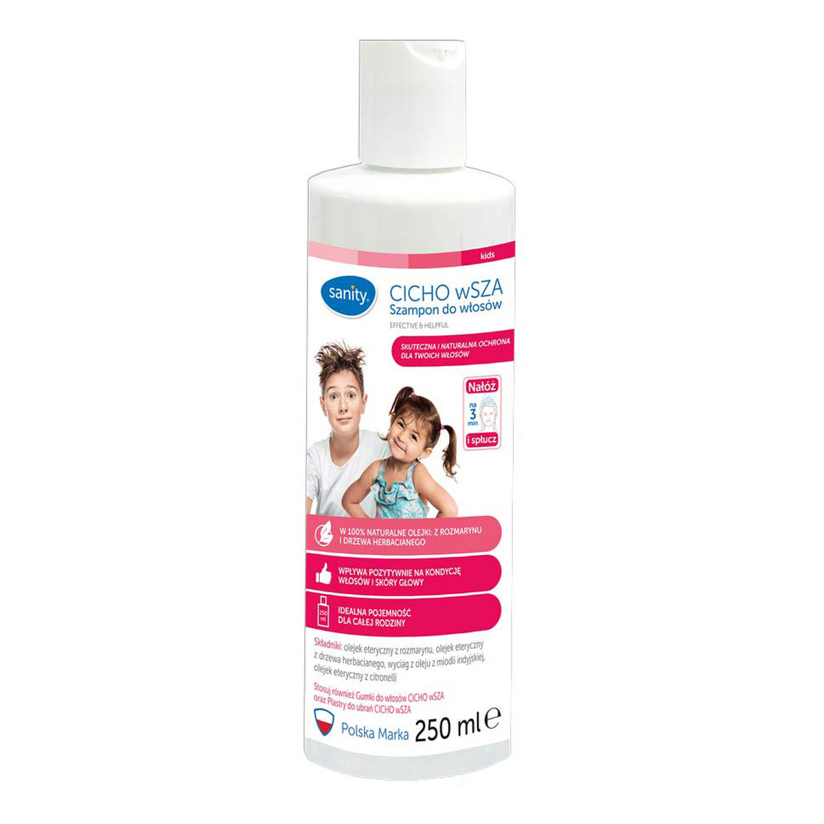 Sanity Kids cicho wsza szampon do włosów 250ml