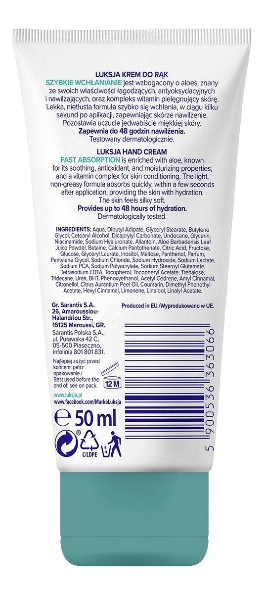 Krem do rąk Szybkie wchłanianie
