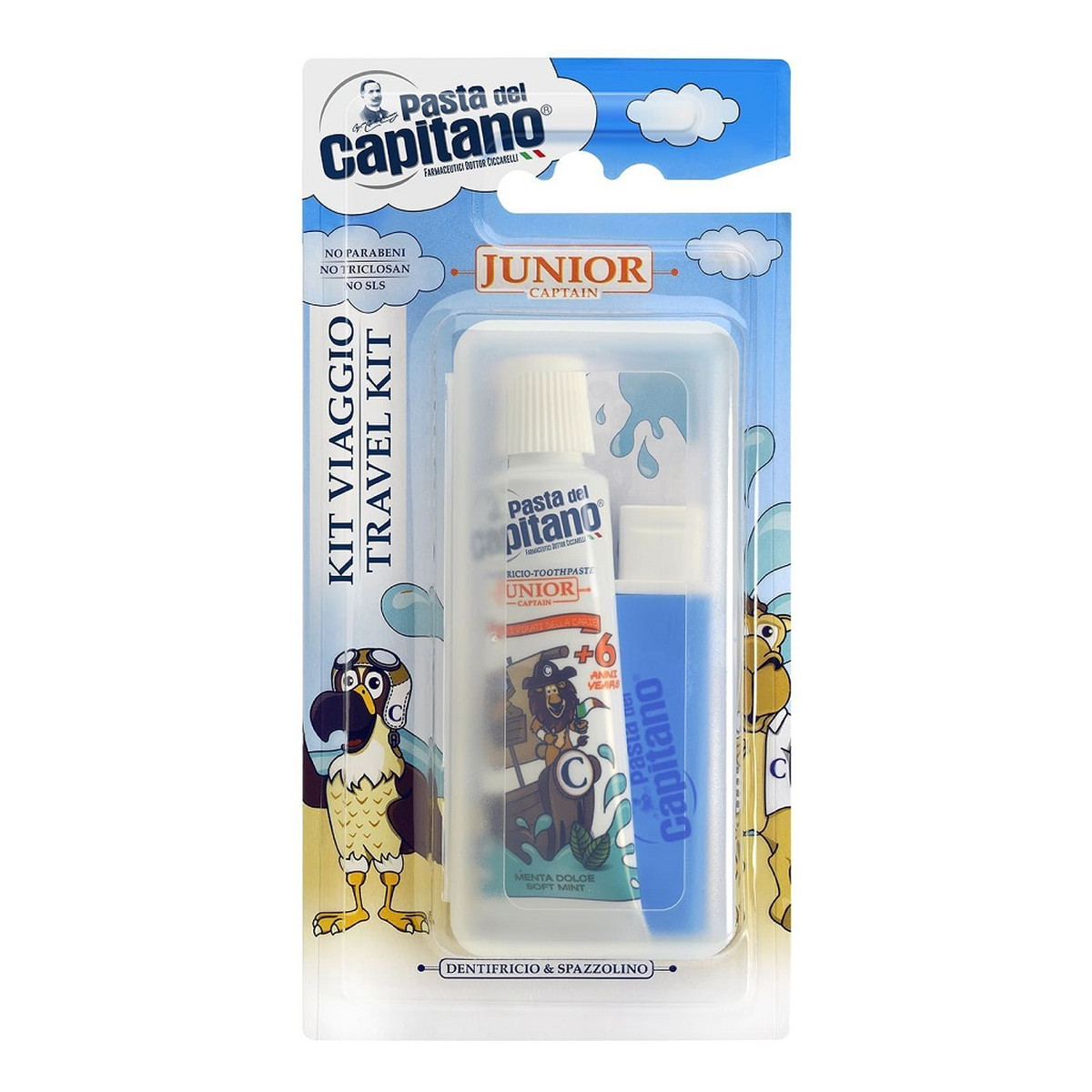 Pasta del Capitano Junior Captain zestaw podróżny dla dzieci 6+ 20ml
