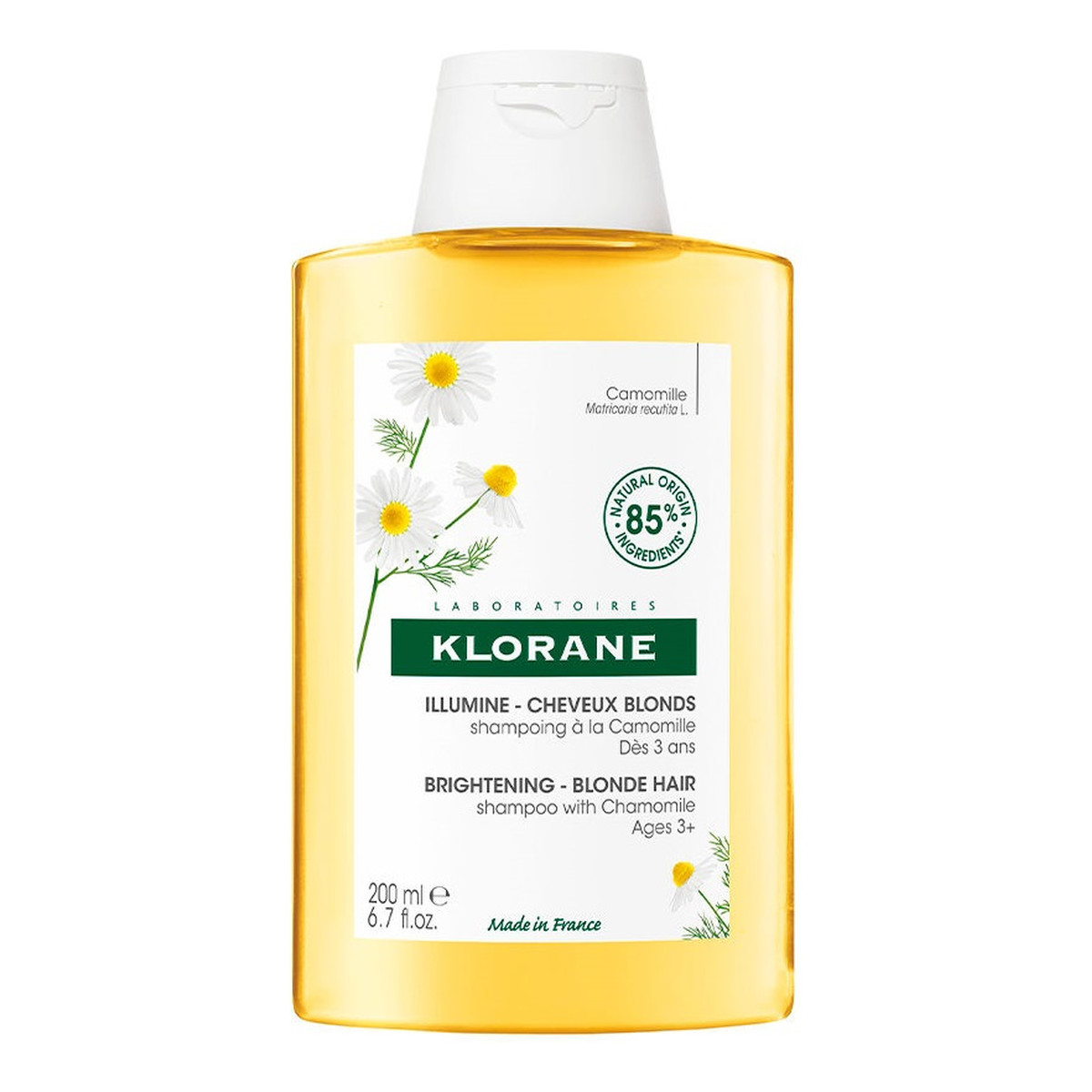 Klorane Lightening Shampoo with Chamomile Szampon rozświetlający blond refleksy 200ml
