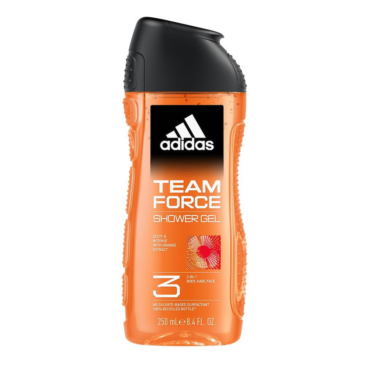 Adidas Team Force Żel pod prysznic dla mężczyzn 3w1 250ml