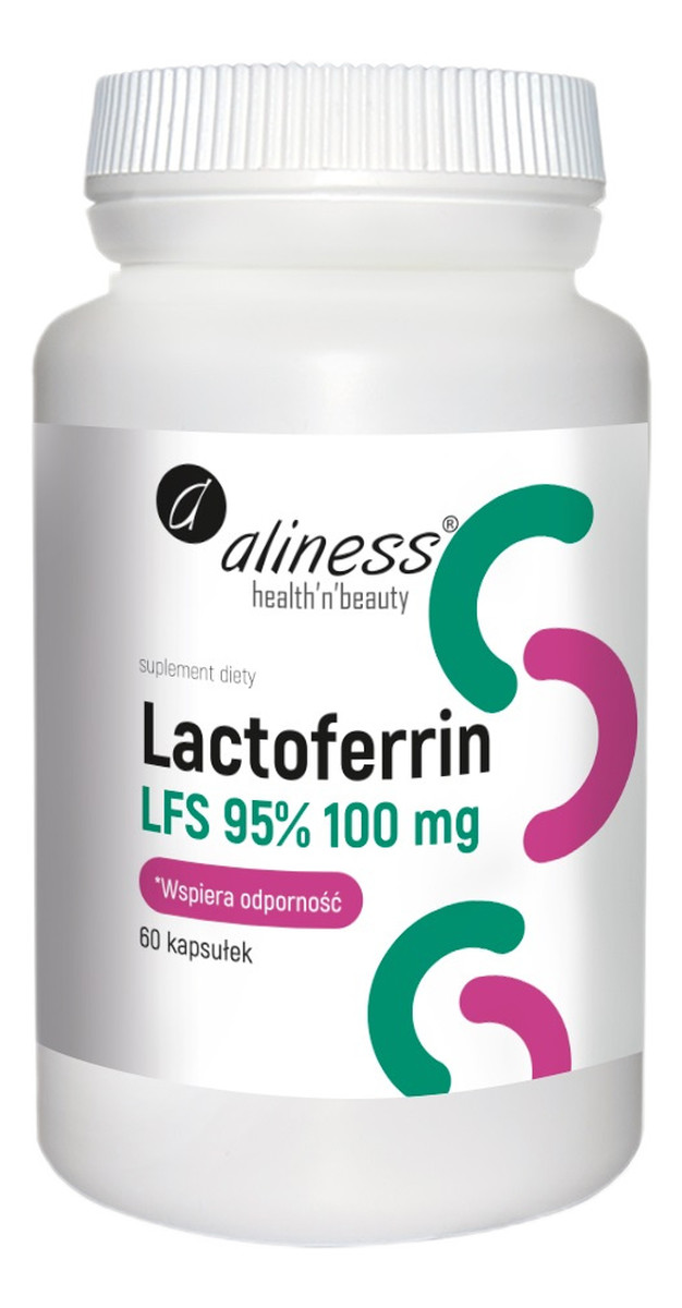 Lactoferrin lfs 95% 100 mg suplement diety 60 kapsułek
