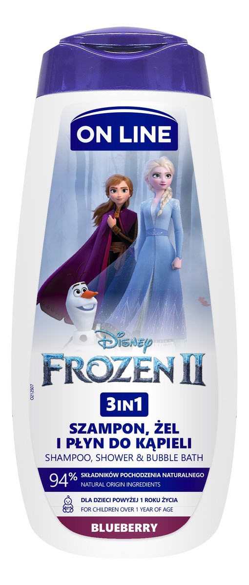Żel pod prysznic 3w1 dla dzieci Frozen II - Blueberry