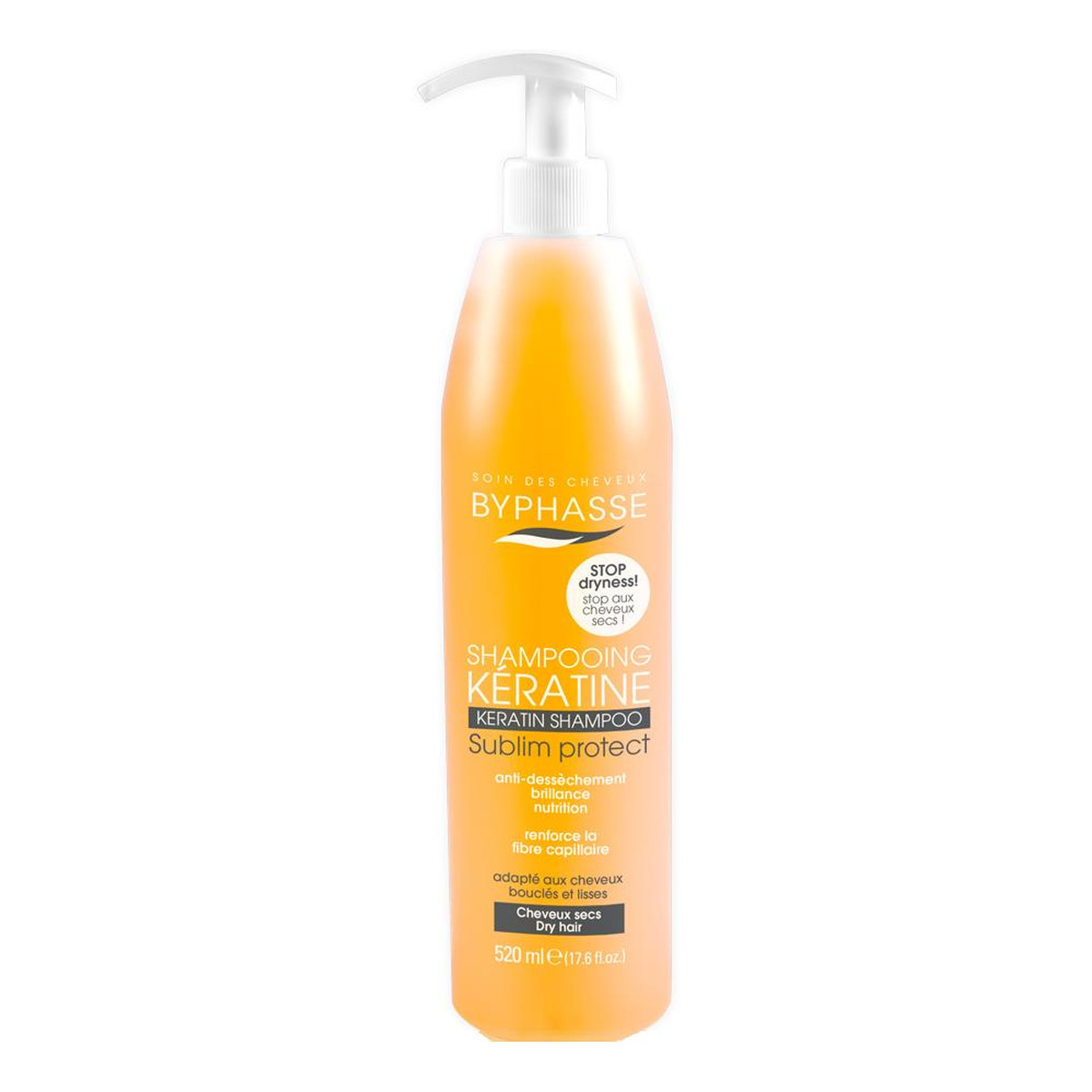 Byphasse Keratin shampoo szampon do włosów z keratyną 520ml