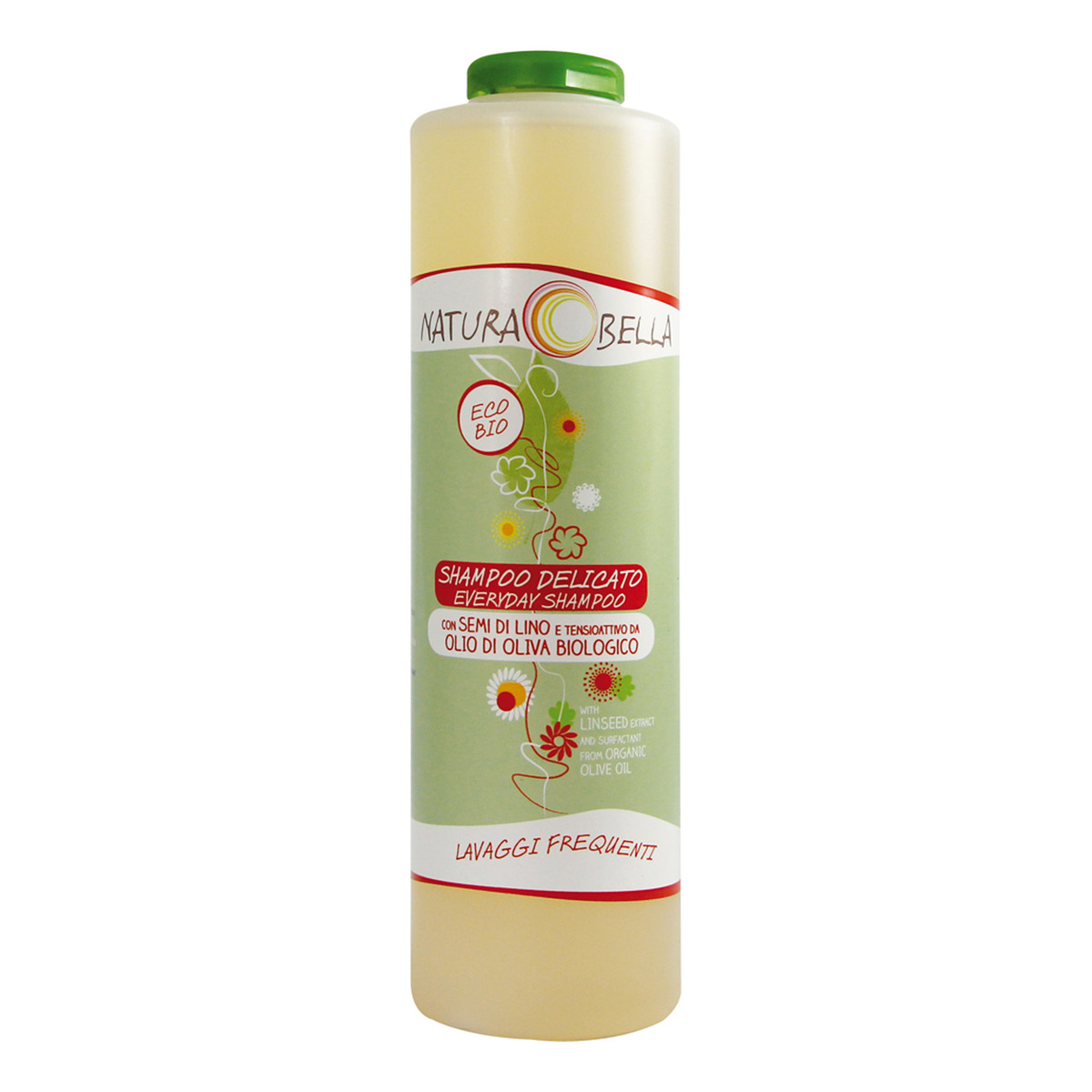 Natura Bella Delikatny szampon z siemieniem lnianym i oliwą z oliwek do częstego stosowania 500ml