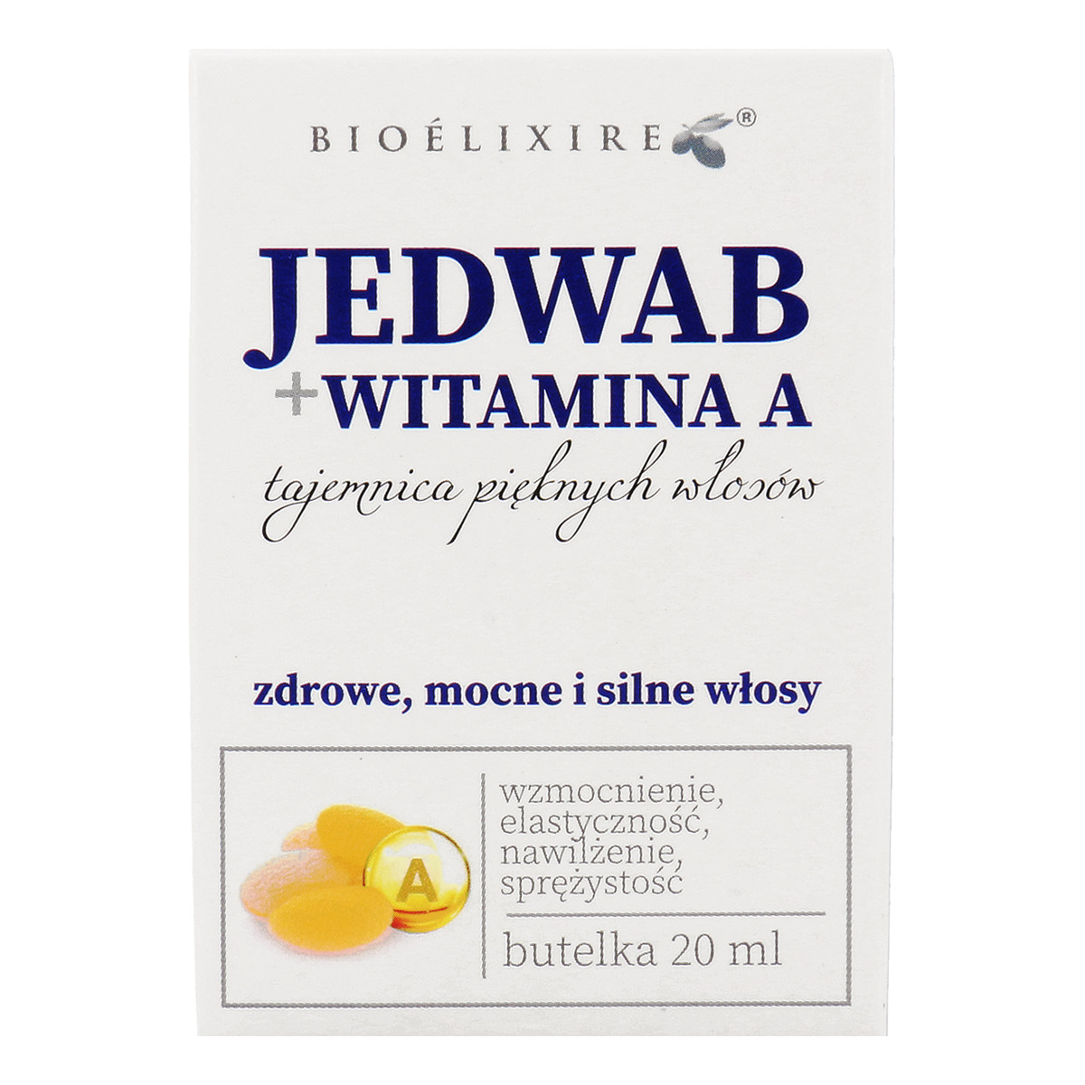 Bioelixire Silk Serum + Vitamina A Nawilżający Jedwab Do Włosów Z Witaminą A 20ml