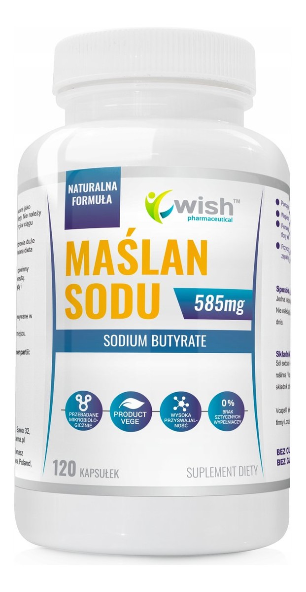 Maślan Sodu 585mg suplement diety 120 kapsułek