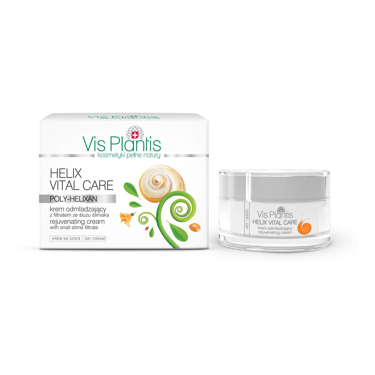 Vis Plantis Helix Vital Care Krem Odmładzający Na Dzień Z FIltratem Ze Śluzu Ślimaka Poly-Helixan 50ml