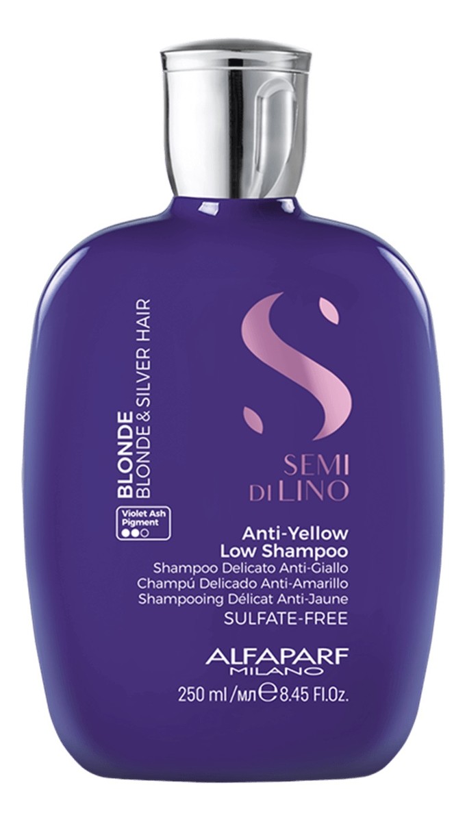 Semi di lino blonde anti-yellow low shampoo delikatny szampon do włosów blond i rozjaśnianych