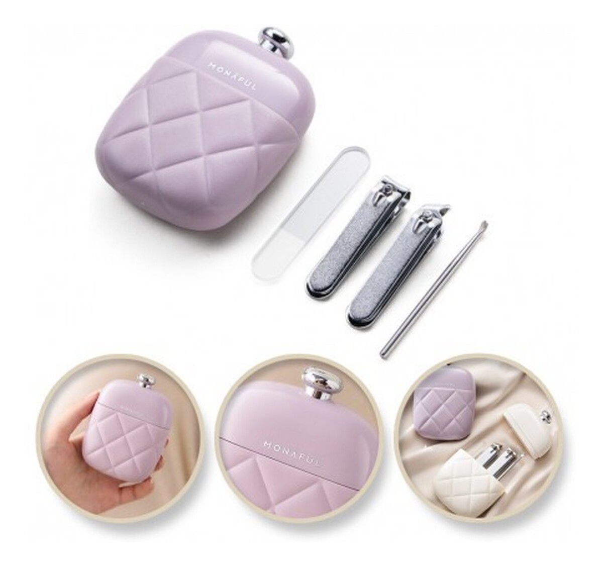 Zestaw akcesoriów etui do paznokci fioletowy ak10fio