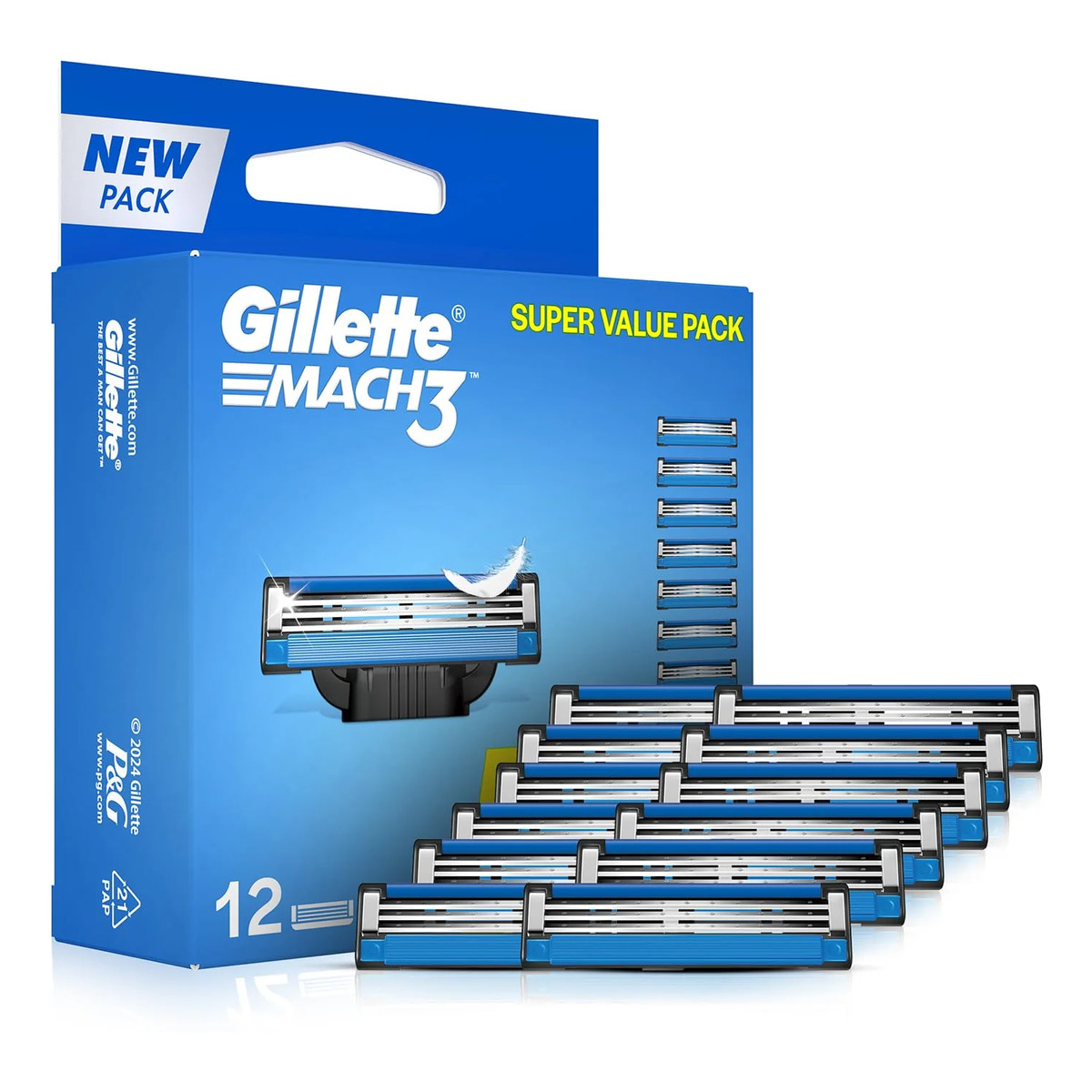 Gillette Mach3 wymienne ostrza do maszynki do golenia 12szt