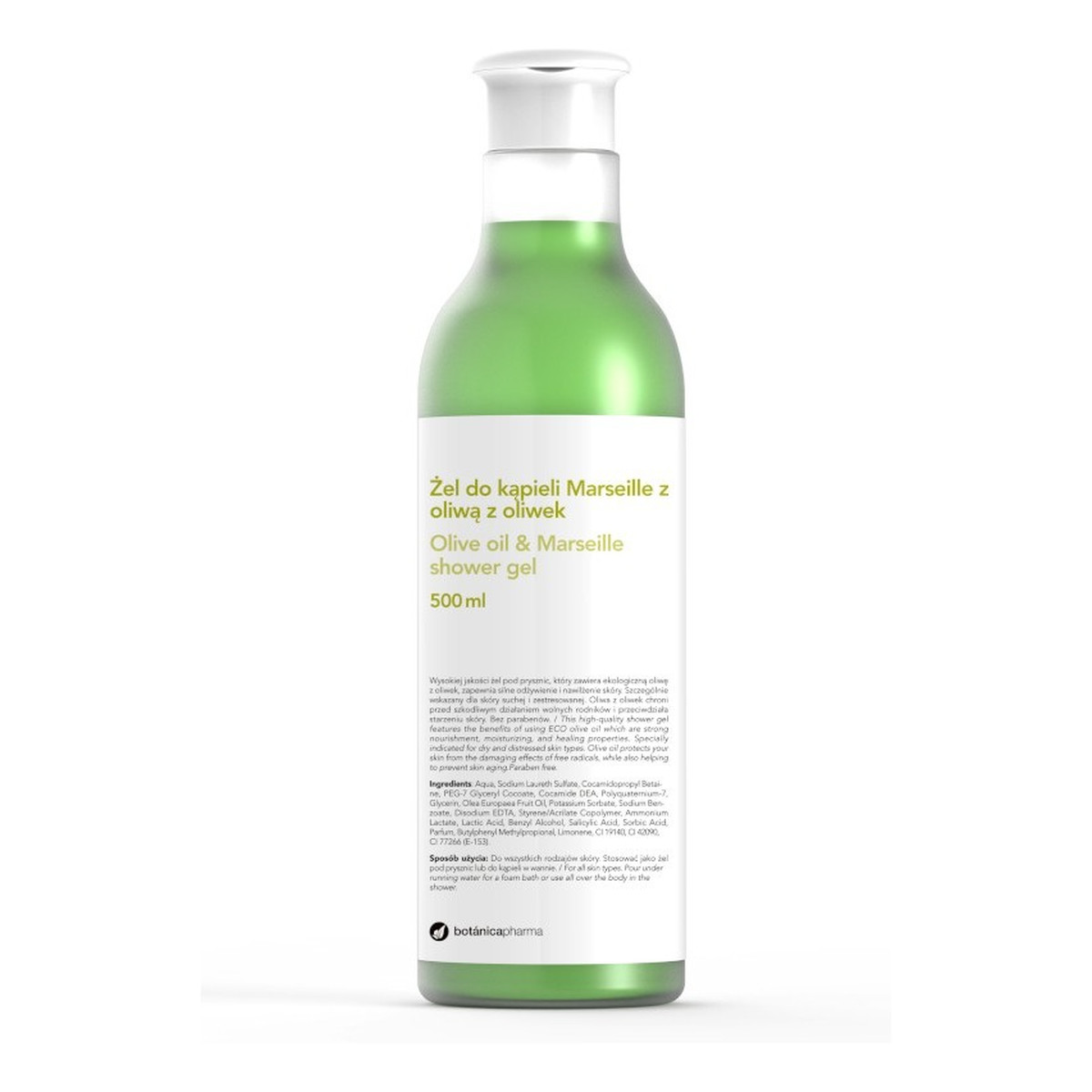 Botanicapharma Olive Oil & Marseille Shower Gel Żel do kąpieli marseille z oliwą z oliwek 500ml