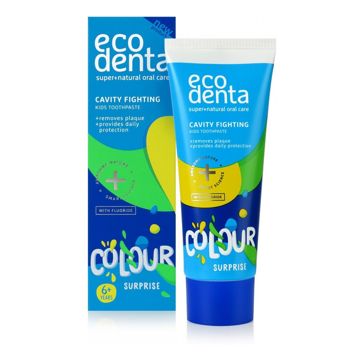 Ecodenta Pasta dla dzieci Kolorowa niespodzianka Zwalczająca próchnicę 75ml
